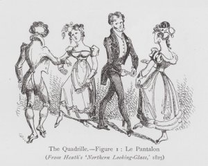 Tanssii: Quadrille, kuva 1, Le Pantalon (litho) tekijältä English School