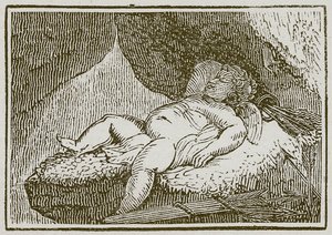 Kuolema ja Amor (kaiverrus) tekijältä English School