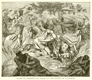 Nassaun Adolphus kuoli Gollheimin taistelussa