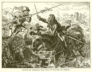 Charles Rohkean kuolema Nancyn taistelussa