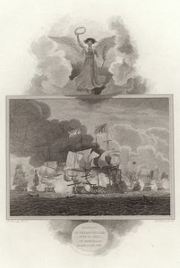 Amiraalit Blaken ja Monkin tappio Alankomaiden laivaston 13. heinäkuuta 1653 tekijältä English School