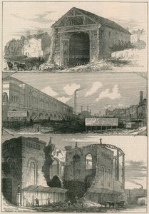 Purkutöitä Great Eastern Railwayn laajennuksille Broad Streetille tekijältä English School