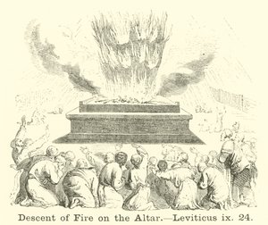 Tulen laskeutuminen alttarille, Leviticus, ix, 24 tekijältä English School