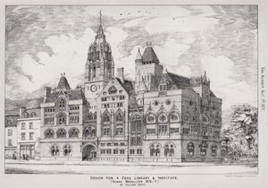 Suunnittelu ilmaiselle kirjastolle ja instituutille, Soane Medallion tekijältä English School
