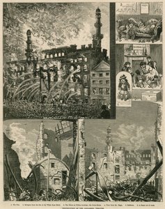 Alhambra-teatteri tuhoutui Lontoossa 7. joulukuuta 1882