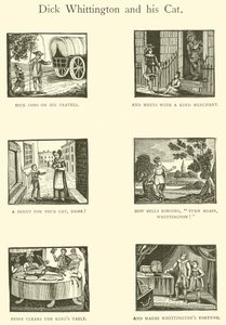 Dick Whittington ja hänen kissansa (puupiirros) tekijältä English School