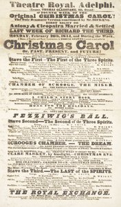 Dickensin näytelmä: Joululaulu Adelphi Theatre Royalissa, 26. helmikuuta 1814 tekijältä English School