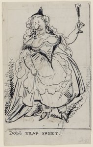 Doll Tear Sheet, n. 1825 (kynä ja muste paperille) tekijältä English School