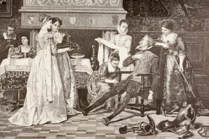 Don Quijote herttuan ja herttuattaren talossa (litho) tekijältä English School