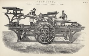 Kaksisylinterinen tarttujan viimeistelykone, The National Encyclopaedia, julkaisija William Mackenzie, Lontoo, 1800-luvun loppu tekijältä English School
