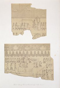 Austen Henry Layardin (1817-94) piirustus härkä ja metsä hirveillä ja sioilla, Kouyunjik, levy 12 Ninivestä ja sen jäännökset, julkaistu 1849 tekijältä English School