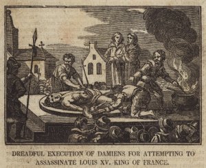 Damiensin kauhea teloitus yrityksestä murhata Ranskan kuningas Ludvig XV tekijältä English School
