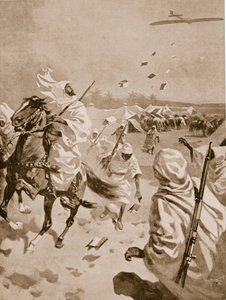 Pamflettien pudottaminen arabeista Italian ja Turkin sodan aikana 1911-12 tekijältä English School