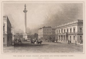 Duke of Yorksin pylväs, Athenaeum ja United Service Clubs, Pall Mall tekijältä English School
