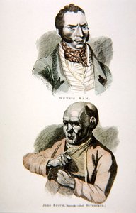 Hollantilaiset Sam ja John Smith, vuonna 1812 julkaistusta vedosta (värilitho) tekijältä English School
