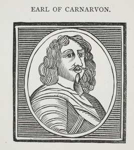 Earl of Carnarvon, kuvitus John Ashtonin kirjasta Chap-books of the Eighteenth Century, pubi. 1882