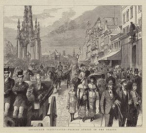 Edinburgh Illustrated, Princes Street in the Season (kaiverrus) tekijältä English School