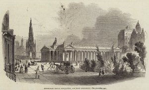 Edinburgh, Royal Institution ja Scott Monument (kaiverrus) tekijältä English School