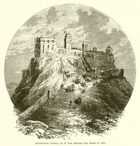 Edinburghin linna, sellaisena kuin se oli ennen vuoden 1573 piiritystä tekijältä English School