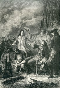 Edward Villiers haavoittui Newburyn taistelussa 1643 tekijältä English School