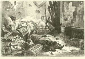 Ammion räjähdyksen vaikutukset talossa esikaupunkialueella, toukokuu 1871 tekijältä English School