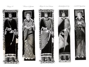 Henry II:n (1133-89), Akvitanian Eleonorin (n. 1122-1204), Richard Coeur de Lionin (1157-99) ja Isabel d