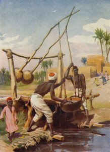 Egyptin kaivo (väri litho) tekijältä English School