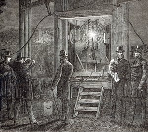 Sähkölaitteet kellotornille, parlamenttitaloille, The Illustrated London News, 16. elokuuta 1873 tekijältä English School
