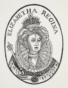 Elizabeth Regina, kuvitus John Ashtonin kirjasta Chap-books of the Eighteenth Century, pubi. 1882 tekijältä English School