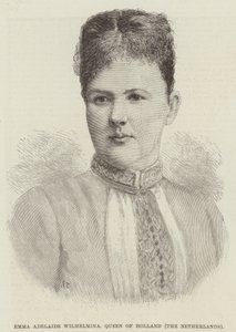Emma Adelaide Wilhelmina, Hollannin kuningatar, Alankomaat (kaiverrus) tekijältä English School