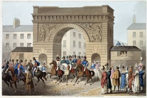 Englantilaiset ja liittolaiset tulivat Pariisiin Edward Ormen kirjoittamassa "Historiallisia, sotilaallisia ja merellisiä anekdootteja ja tapahtumia, jotka saapuivat Ison-Britannian ja sen liittolaisten aseisiin ja päättyivät Waterloon". Kuvittaneet Fry, S tekijältä English School
