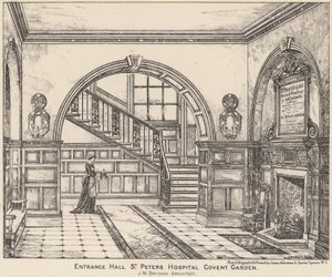 Covent Gardenin St Peters Hospitalin sisäänkäynti tekijältä English School
