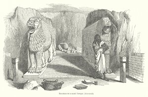 Pienen temppelin sisäänkäynti (Nimroud) (kaiverrus) tekijältä English School