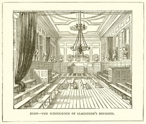 Eton - Gladstones Boyhoodin kouluhuone