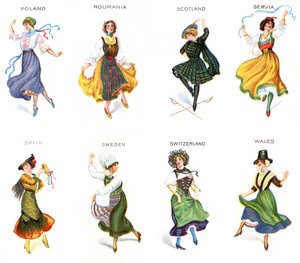 European Dancers, tupakkakortit, 1915 (katso myös 473602) tekijältä English School