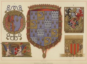 Esimerkkejä ranskalaisesta heraldiikasta (väri litho) tekijältä English School