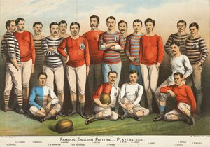 Kuuluisia englantilaisia jalkapalloilijoita vuodelta 1881 Boys Ownilta tekijältä English School