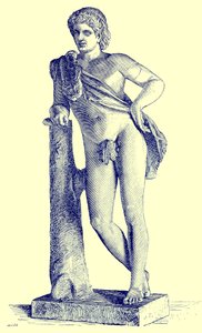 Praxitelesin faun, Victor Duruyn kuvitus Rooman historiasta, julkaistu 1884 (digitaalisesti paranneltu kuva) tekijältä English School