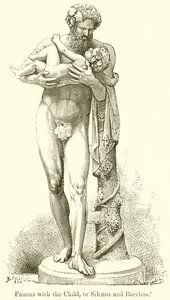 Faunus lapsen kanssa tai Silenus ja Bacchus tekijältä English School