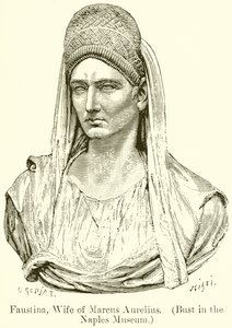 Faustina, Marcus Aureliuksen vaimo. (Rintakuva Napolin museossa)