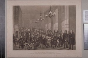 Ensimmäinen Chartist Meeting, British Coffee House Cockspur Streetillä, 1839 tekijältä English School