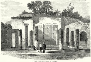 Ensimmäiset Pompeijista löydetyt muurit (kaiverrus) tekijältä English School