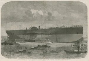 Ensimmäinen yritys laukaista Great Eastern Navigation -yhtiön höyrylaiva Leviathan