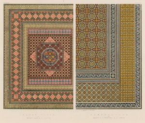 Floor Cloth, herrat Hare and Co, Bristol; Kamptulicon, herrat F C Trestrail and Co, Lontoo tekijältä English School