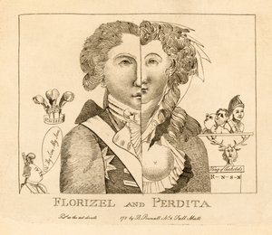 Florizel ja Perdita, pubi. n.1783 (kaiverrus) tekijältä English School