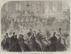 United Horticultural Societyn kukkaesitys, Albion Hall, Moorgate-Street (kaiverrus) tekijältä English School