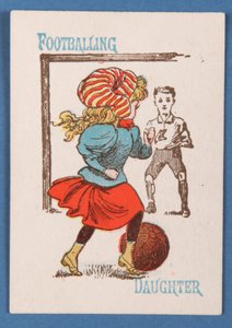 Footballing Daughter, Happy Families -korttipelistä, n. 1890-1900 tekijältä English School