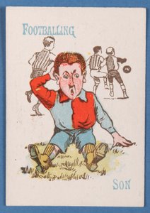 Footballing Son, Happy Families -korttipelistä, n. 1890-1900 tekijältä English School