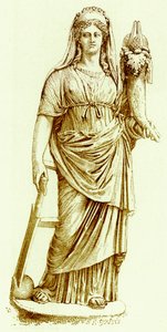 Fortuna, patsas Vatikaanissa, Victor Duruyn kuvitus Rooman historiasta, julkaistu 1884 (digitaalisesti paranneltu kuva) tekijältä English School