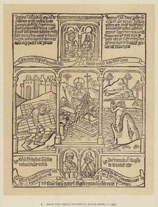 Teoksesta Biblia pauperum, Block-Book, c 1450 (litho) tekijältä English School